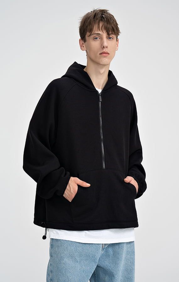 MEN'S HALF ZIPPER HOODIE