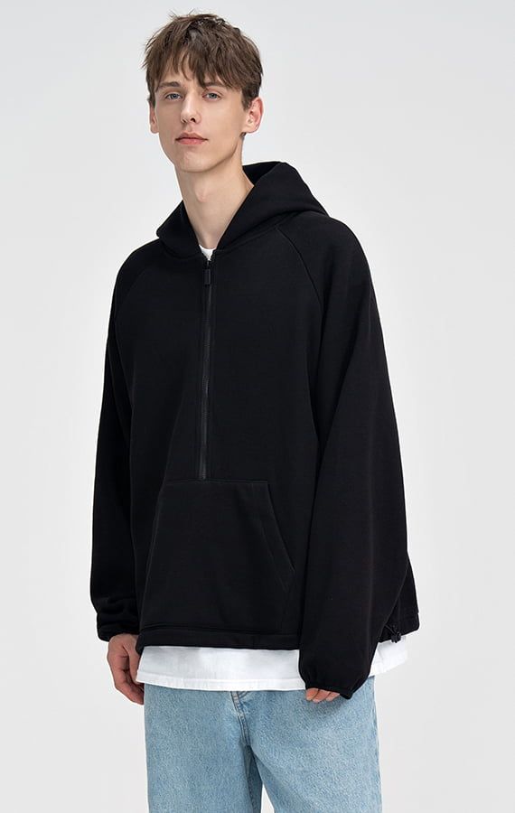 MEN'S HALF ZIPPER HOODIE