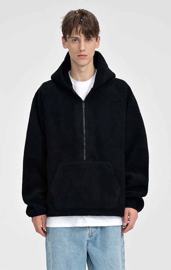 MEN'S HALF ZIPPER HOODIE