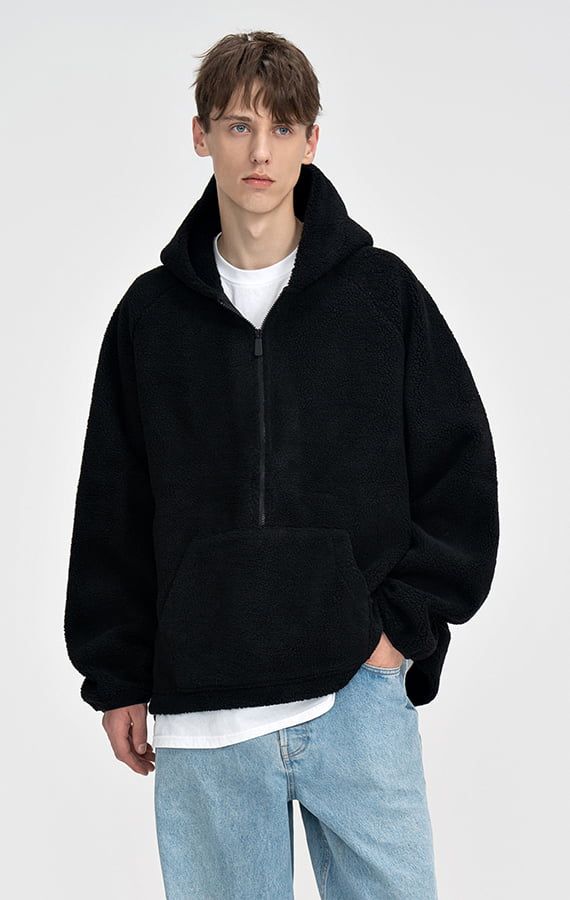 MEN'S HALF ZIPPER HOODIE